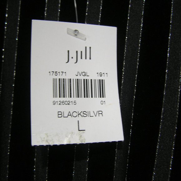 J. JILL SIZE LARGE WEAREVER METALLIC STRIPE TOP - Picture 4 of 7